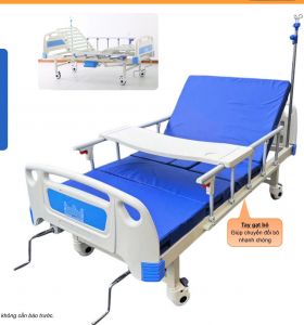Giường bệnh 3 Tay quay Lucass GB-C43 - Có bô vệ sinh (GBC3)