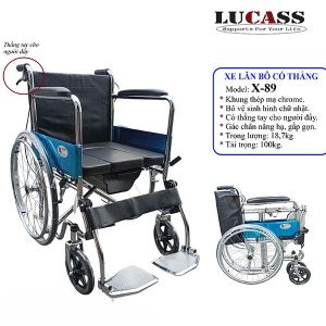 Xe lăn có bô Lucass X89 (Có thắng tay)