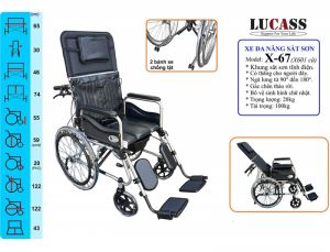 Xe lăn đa năng có bô Lucass X67 (có thắng)
