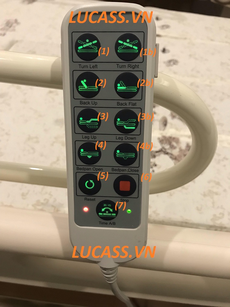 Hướng dẫn sử dụng remote giường Lucass GB-4